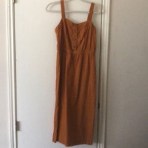 Mustard yellow corduroy dress